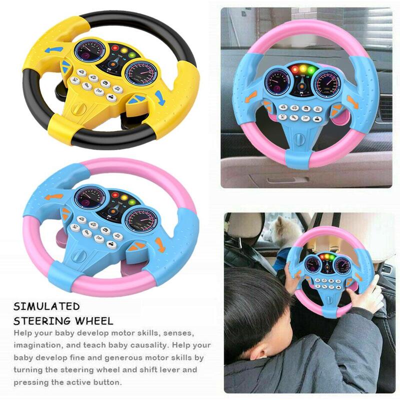 1pc Simulation Electronic Children's Steering Wheel Wheel Co Sound Educational Toy Musical Pilot Toys Vocal Model Development