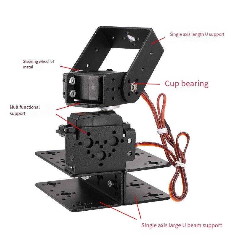 DIY 2 dof drehbare rotierende Roboterarm Basis plattform 20kg digitales Servo für Himbeer pi mg996 programmier barer Spielzeug roboter für Arduino