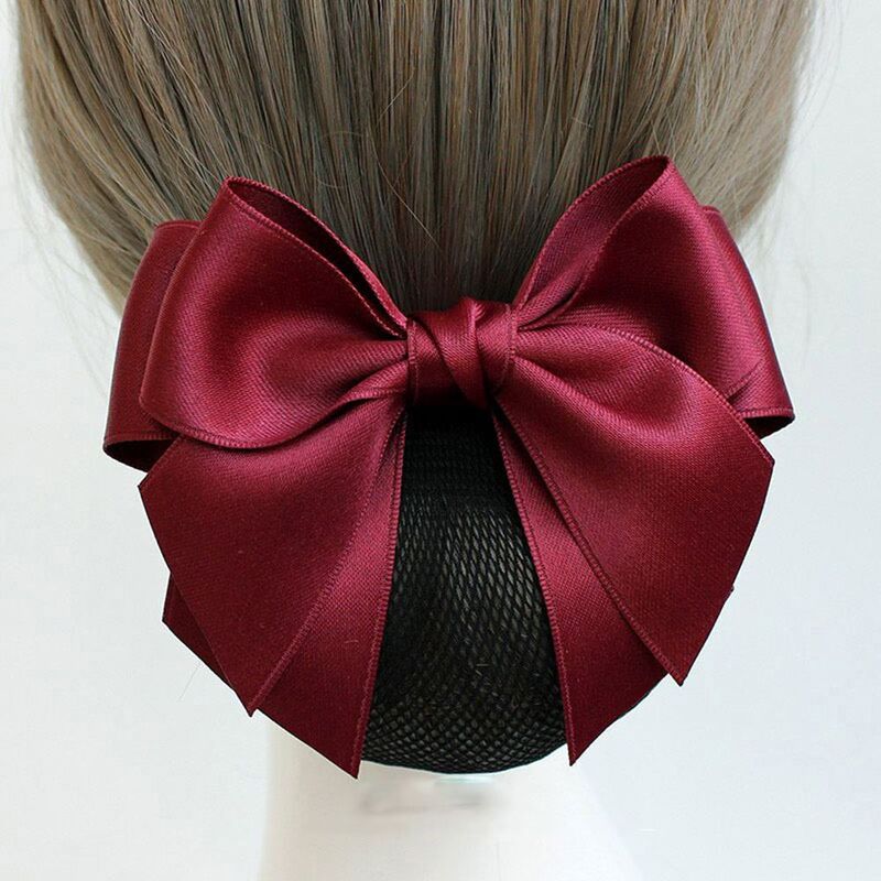 Pinza de pelo Vintage para niñas, accesorio para el pelo de enfermera con lazo, red coreana, para moño, redecilla, cola de caballo, Clip de primavera