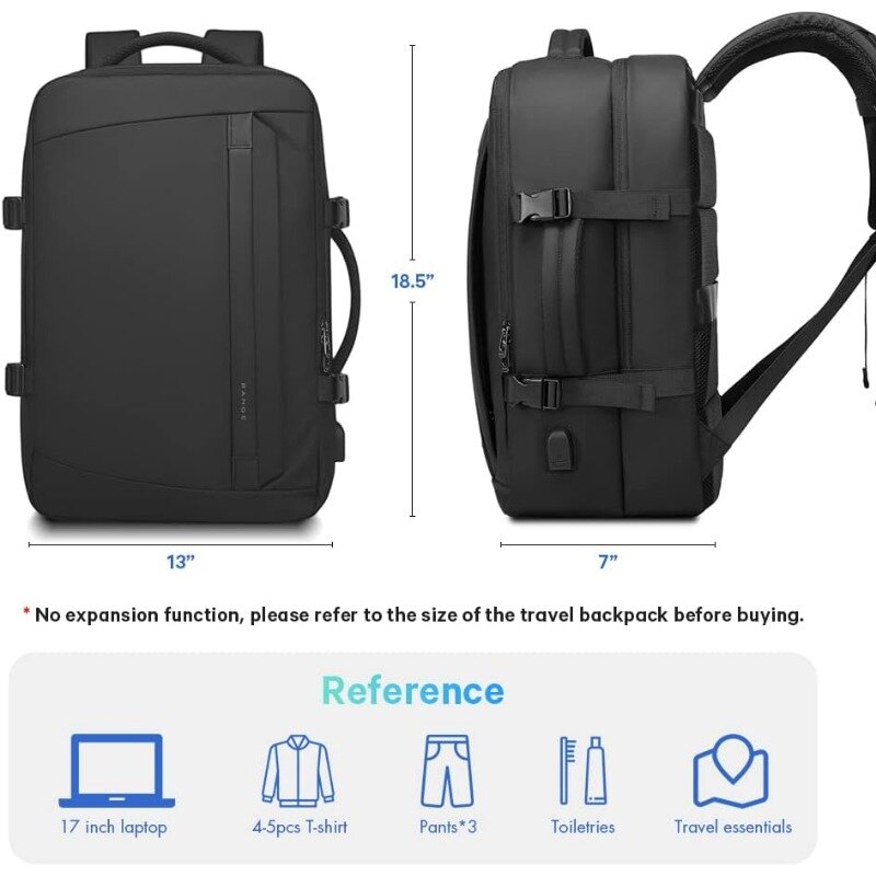 Ransel Laptop untuk pria dan wanita, tas punggung bisnis bisa menyimpan Laptop 15.6 atau 17.3 inci untuk pria dan wanita