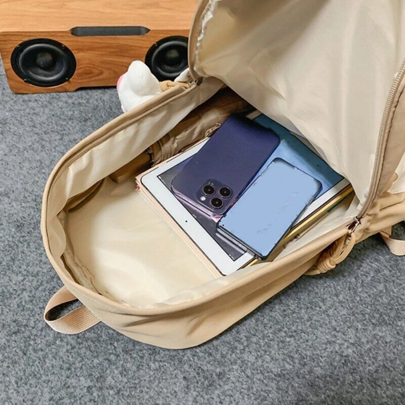 Plecak szkolny o dużej pojemności z nylonu plecaki na laptopa torba szkolna z zwykły plecak podróżny dla nastolatków 517D