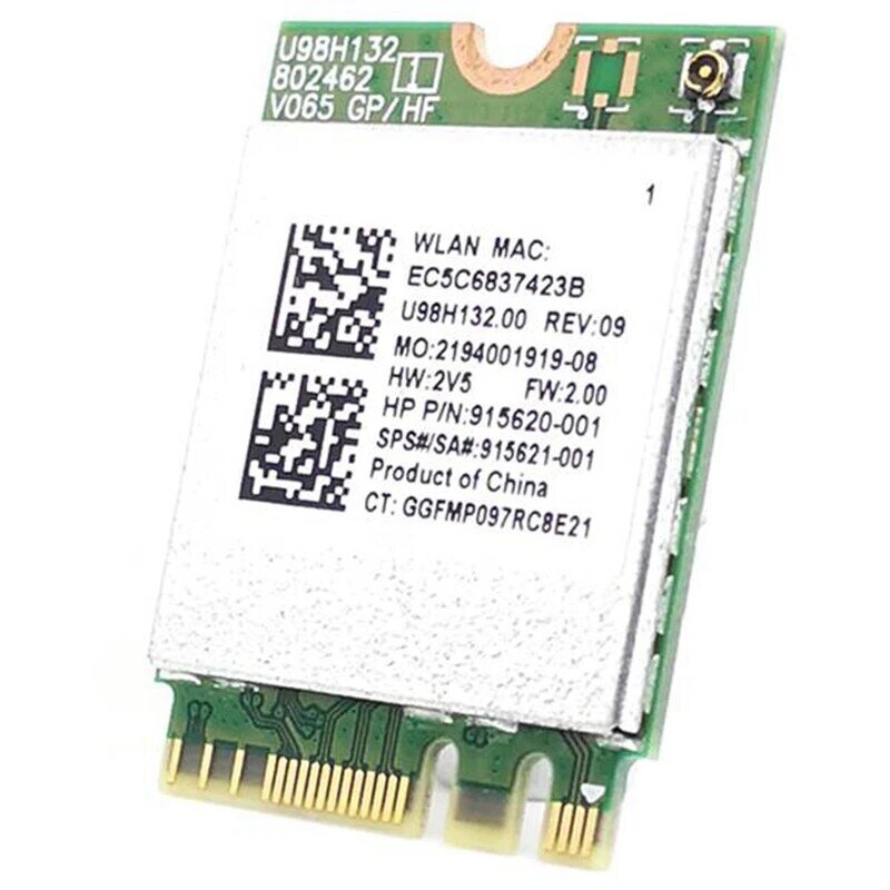 Carte adaptateur Combo sans fil RTL8821CE 802.11AC 1x1, Wi-Fi + BT 4.2, SPS 915621 – 001, pour Hp ProBook 450 série G5