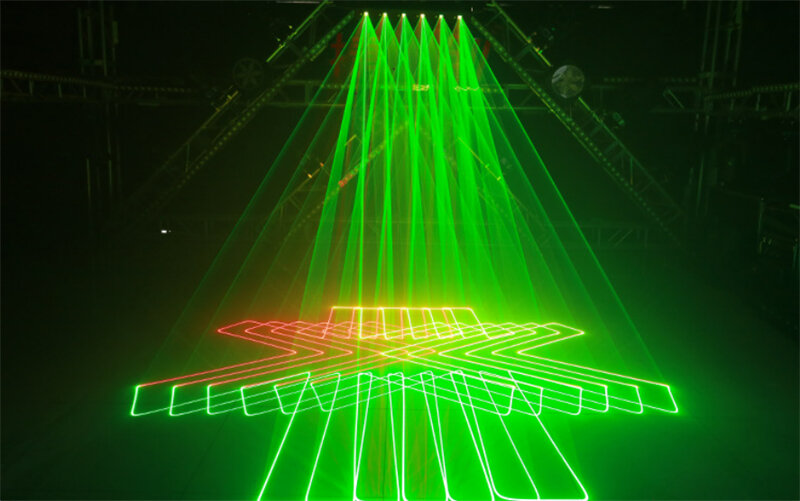 4pcs Bar Club Dj stage disco 6 Eye Rgb Animation Laser 12w Six Heads Lazer Scanner Full Color Laser Light