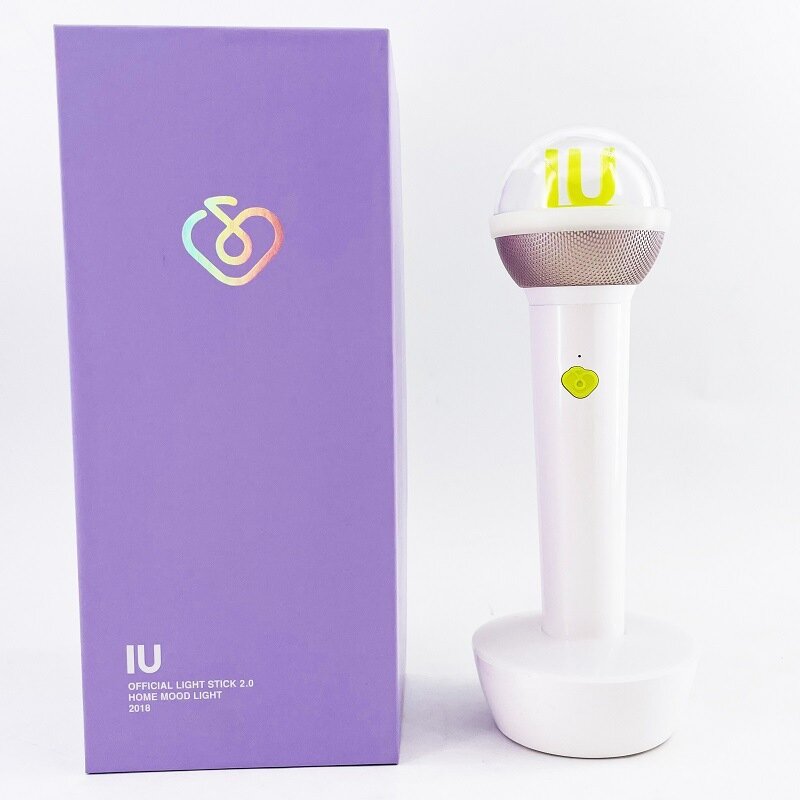 IU-lámpara de mano con forma de micrófono para concierto, palo de luz de Color Variable, Lee JiEun, ventilador, artículos de reunión, Fanmade, sin Bluetooth, 3,0