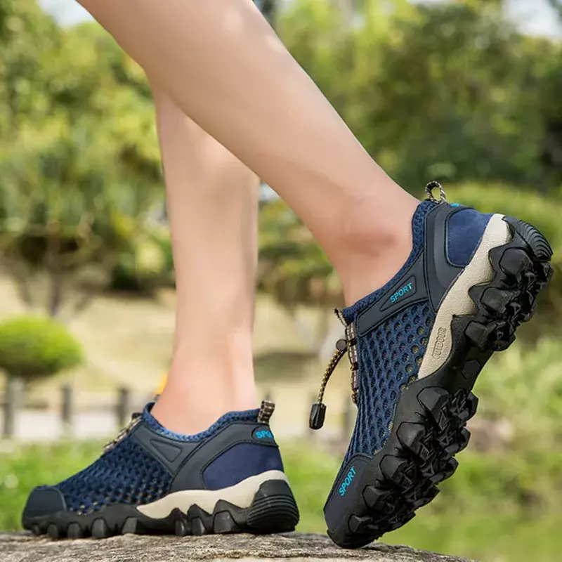 Zapatillas de deporte transpirables para hombre, zapatos de moda para escalada, senderismo, playa al aire libre, Tenis descalzos, 2024