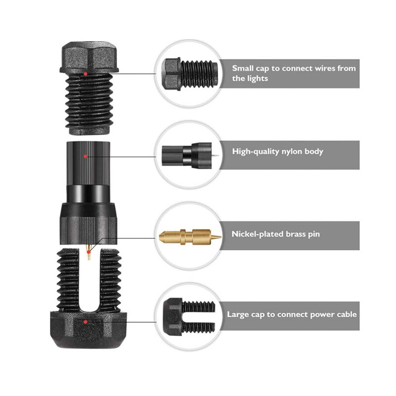 20/40PCS Low Voltage Wire Cable Connector For Landscape Lighting Waterproof DC12/24V Lamps Connector 12/14/16/18 AWG