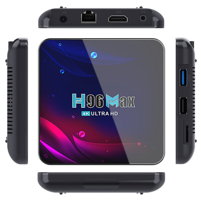 H96 Max V11 CAIXA de TV inteligente Android 11 4GB RAM Rockchip 3318 4K Google 3D Vídeo BT4.0 4K Media Player Set Top Box
