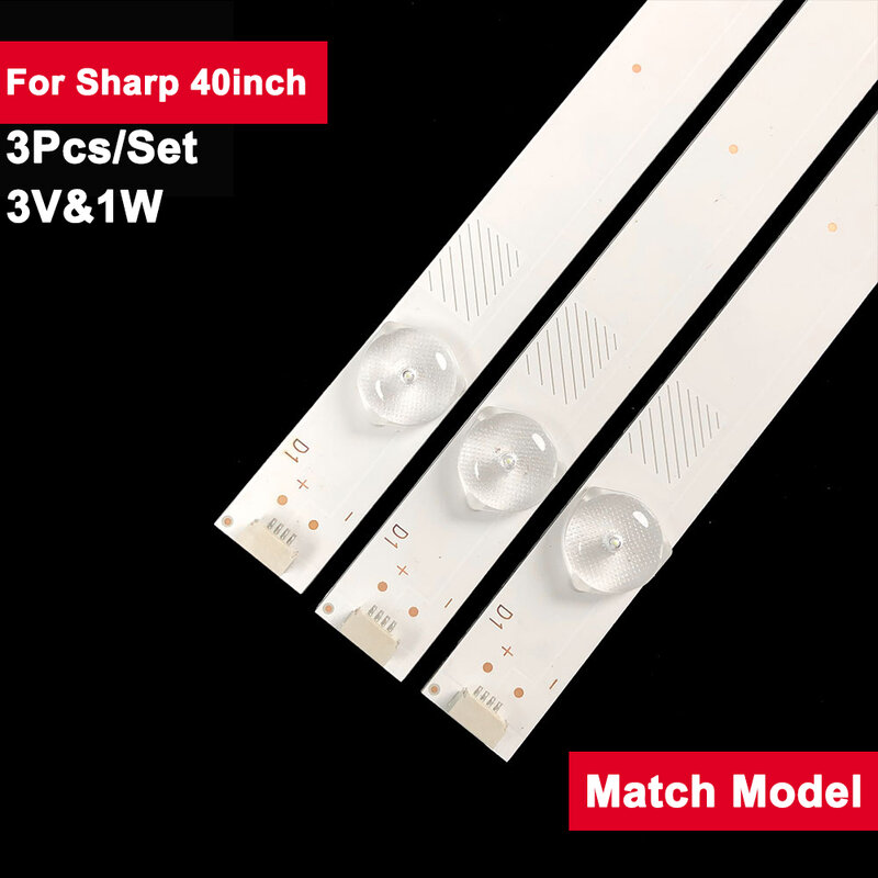 777 milímetros 3V 6 Backlight Lâmpada Led Tv Bar Para Sharp 40 polegada LBM400E0601-CM Pçs/set 3 Peças de Reparo Tv LC-40LE280X