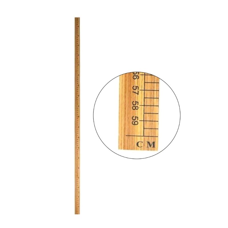 Regla madera 12 pulgadas y 24 pulgadas, regla medición madera, regla métrica centímetros doble cara, regla