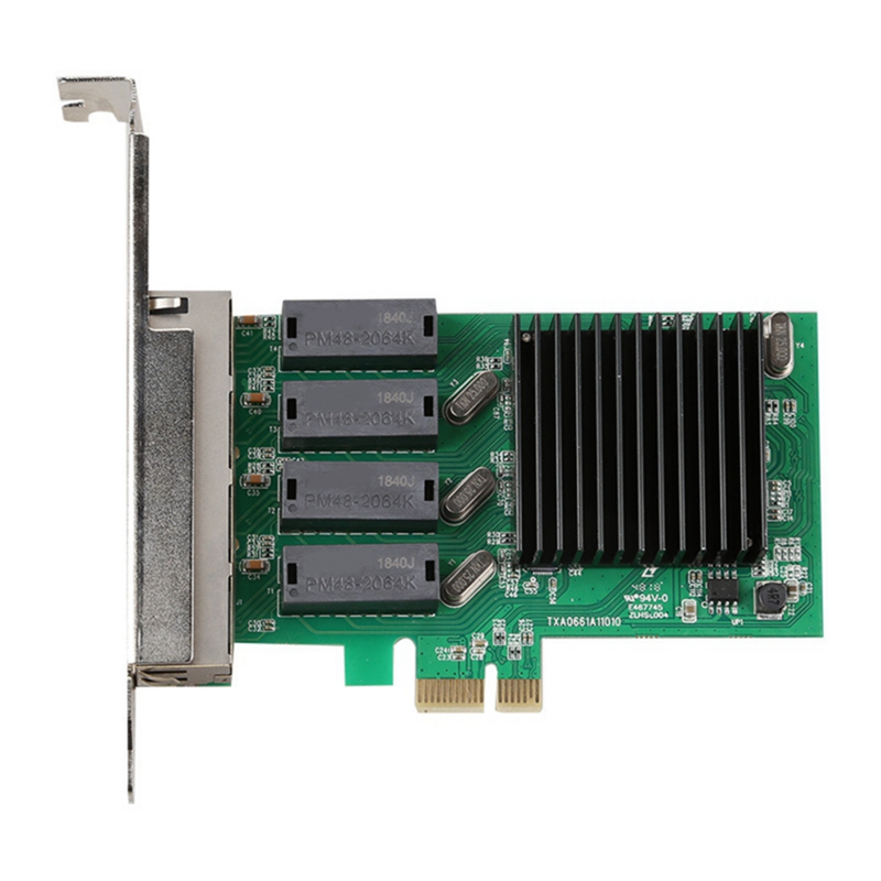 Tarjeta de red Gigabit PCI-E de 4 puertos, Chip RTL8111H, adaptador LAN RJ45 de 1000Mbps