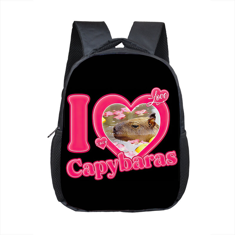 Mochilas con estampado de animales Capybara para niños, bolsas de guardería divertidas, Bolsa Escolar para bebés, mochilas para niños pequeños