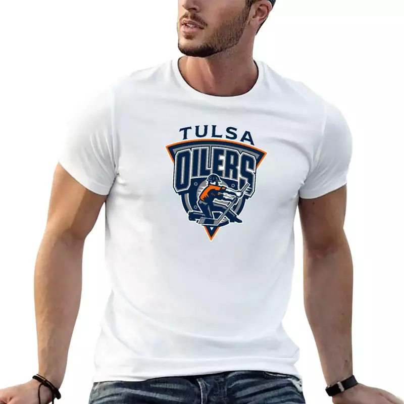 T-shirt masculina de Tulsa Oilers Sweat, roupa lisa, t-shirt