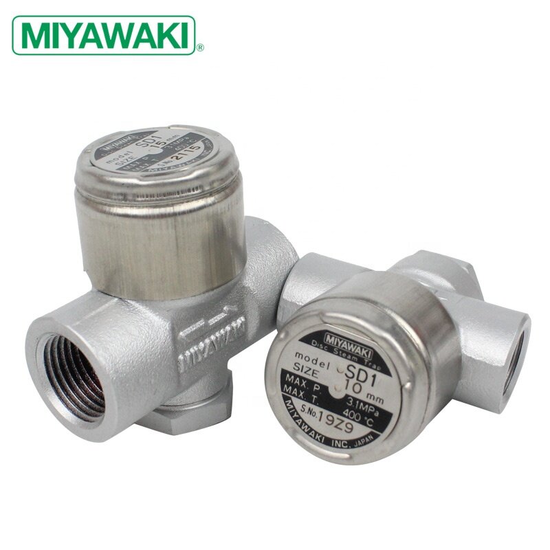 MIYAWAKI-trampas de vapor SS SD1 de 1/2 pulgadas, trampa de disco termodinámica para vapor de alta temperatura, venta al por mayor