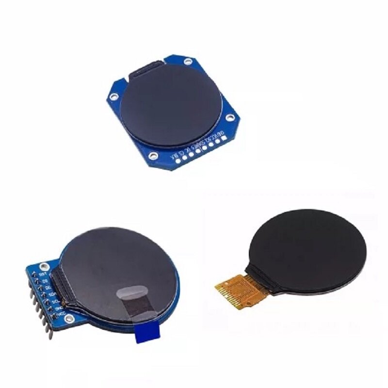 Módulo de exibição LCD TFT para Arduino, RGB redondo, 240x240, driver GC9A01, 4 fios, interface SPI, PCB 240x240, 1.28"