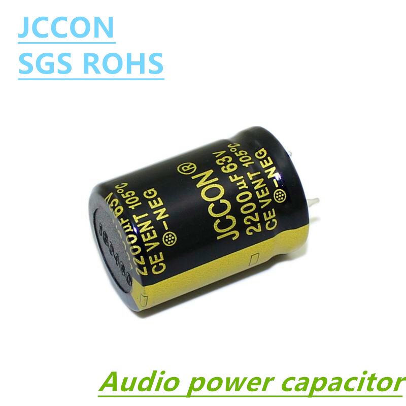 JCCON-Capacitor eletrolítico de áudio para amplificador HiFi, 63V, 3300UF, 4700UF, 6800UF, 10000UF, 12000UF, 15000UF, 22000UF, baixo ESR, 1Pc