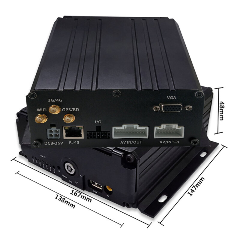 良質と安いH.265 3グラムwifi gps 8CH 1080 1080pモバイルhdd dvr車両遠隔監視