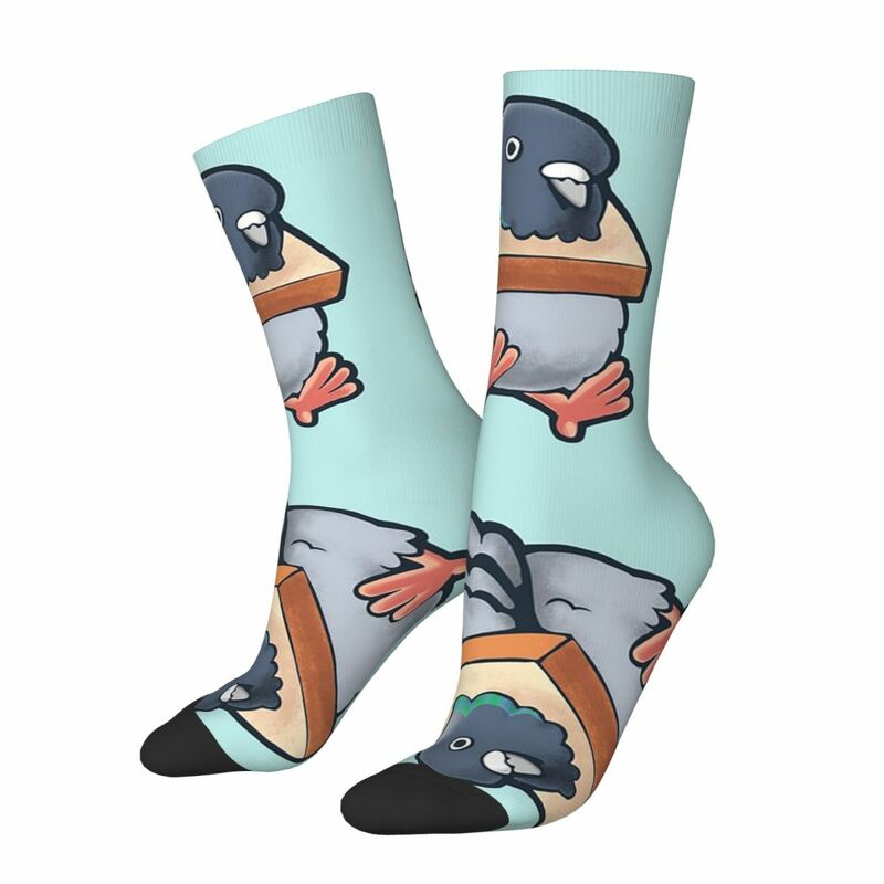 Хохлатые носки с голубями в стиле Харадзюку, высококачественные чулки, всесезонные длинные носки, аксессуары для мужчин и женщин, подарок на день рождения