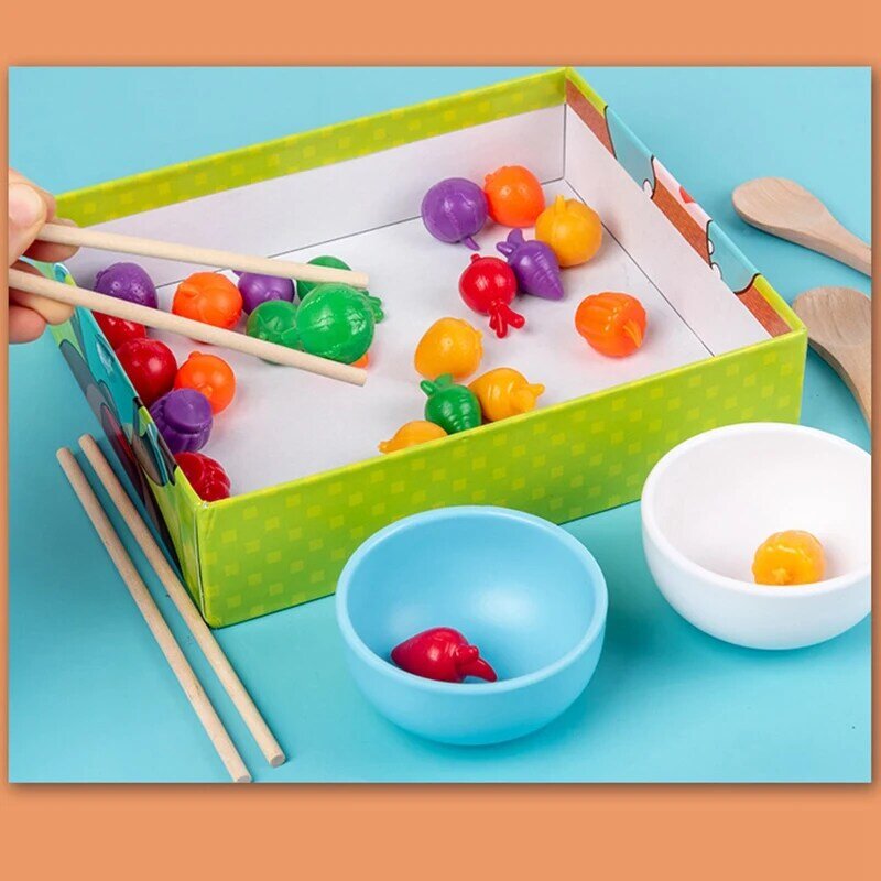 Mainan kayu simulasi makan permainan bermain rumah edukasi dini untuk anak-anak bayi persepsi pelatihan permainan