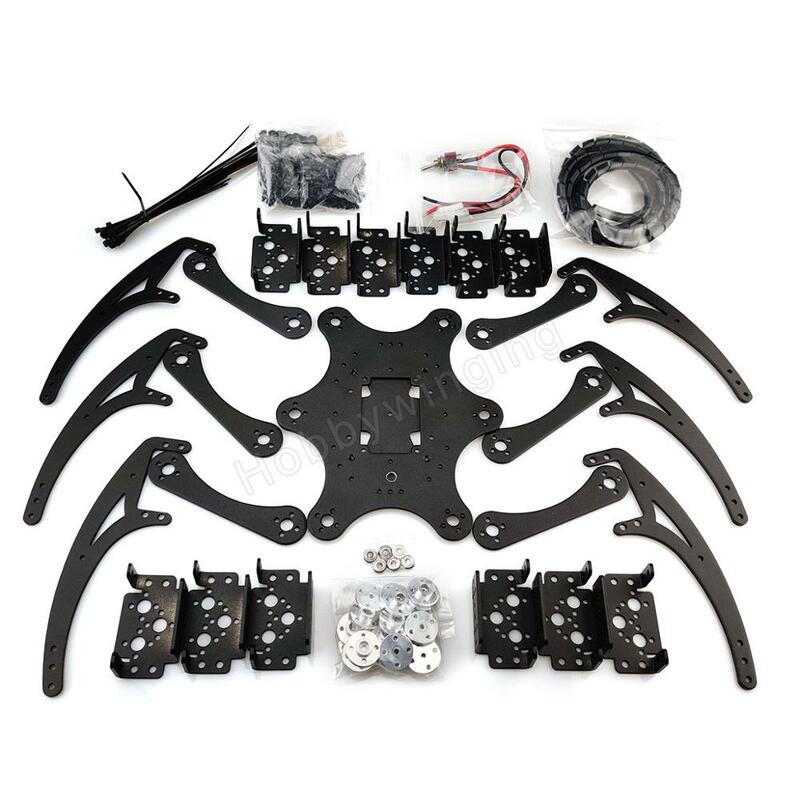 Hexapod Spider Robot Rapid Ket Set, 18DOF, Six-Legged Offense, Alloy Rapid Ket Kit, No Servos Set, Classic