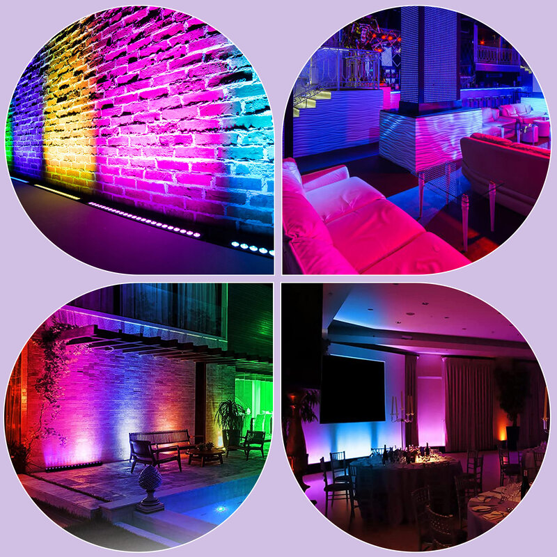 DMX RGB 24 LEDs Wall Washer Light HOLDLAMP Remote Controller Stage Effect Lighting Sound Mode for Pub Concert Party KTV