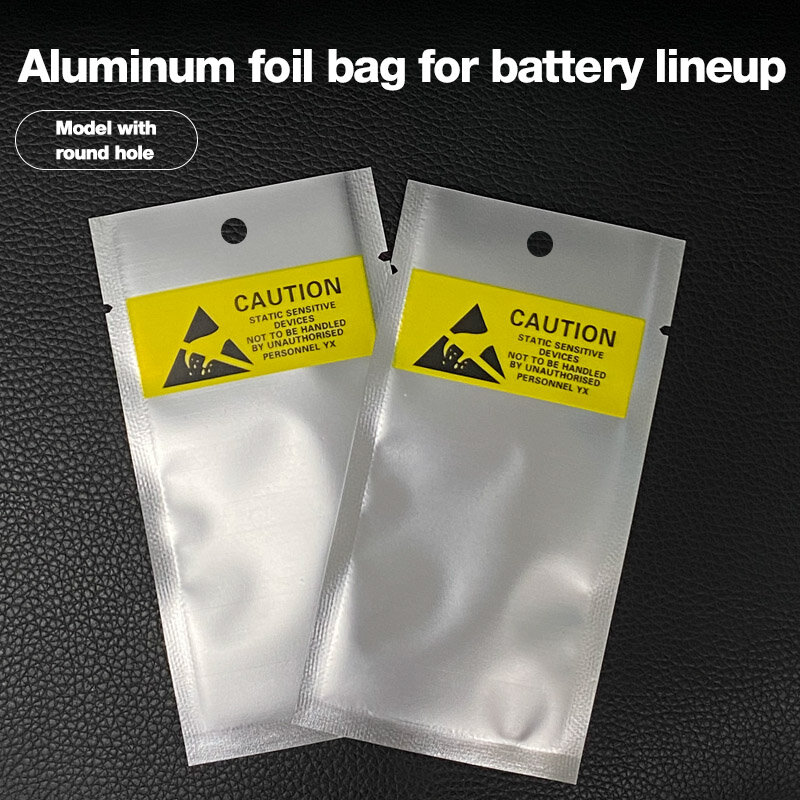 Impermeável anti-estático blindagem saco, fosco translúcido, alumínio folha embalagem bateria, ESD