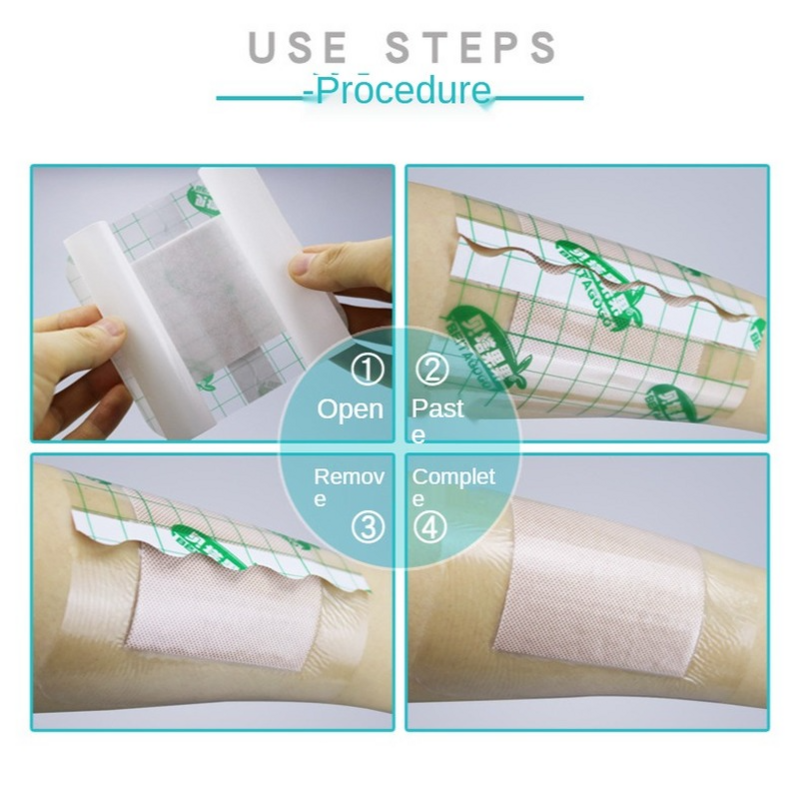 20pcs 10x10cm médico impermeável band aid antibacteriano ferida vestir proteger bandaid bandagem de primeiros socorros