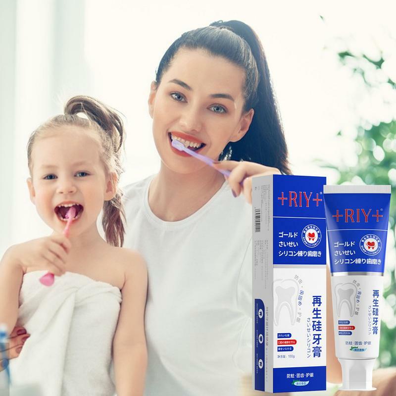 ยาสีฟันเคลือบซ่อมแซมแบบพกพาสำหรับใช้ในบ้านยาสีฟันขนาดพกพาป้องกันขณะเดินทางทำความสะอาดได้อย่างล้ำลึก