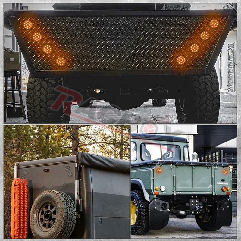トラックやオートバイのトラック用の3インチのアルミニウム製LEDテールライト,12v,24v,フラッシュ,両面非常灯