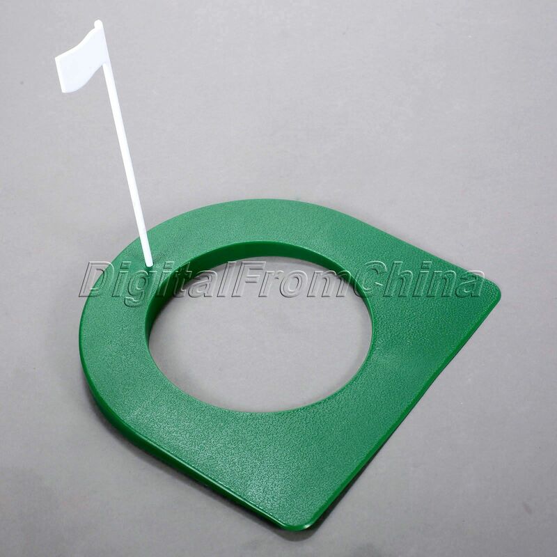 Tapis de tasse de régulation verte pour Golf, 1 pièce, avec trou et drapeau, plastique, extérieur, intérieur, bureau, Garage, cour, outils d'entraînement