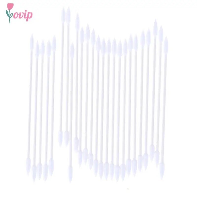 25pcs/bag Blend Double Head Cotton Stick Disposable Cleaning Tool for Earphone Phone Charge Port