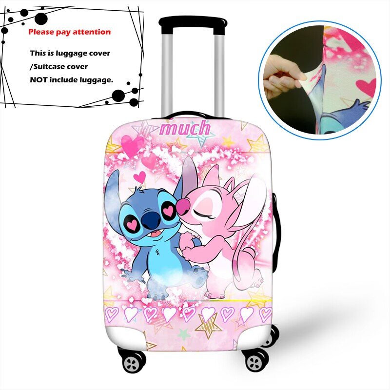 Lilo Stitch Elastic Luggage Protective Cover Trolley Suitcase Dust Bag Case Cartoon Travel Accessories