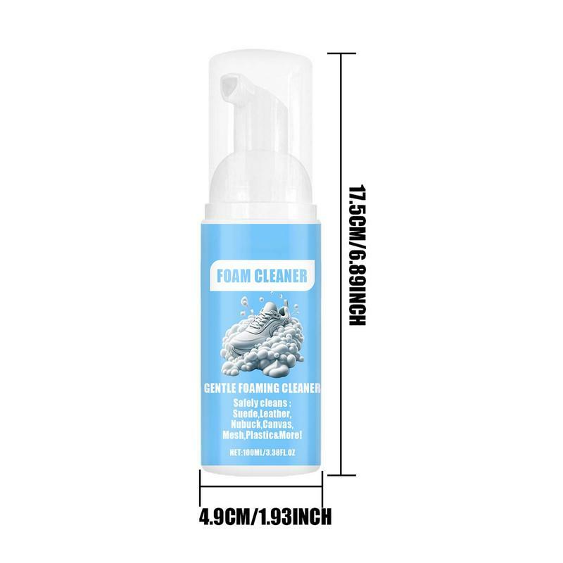 Foaming Sneaker Cleaner 100ml White Shoes Cleaning Solution Gym Shoe Revitalizer Effective Multifunctional Foam Dirt Remover