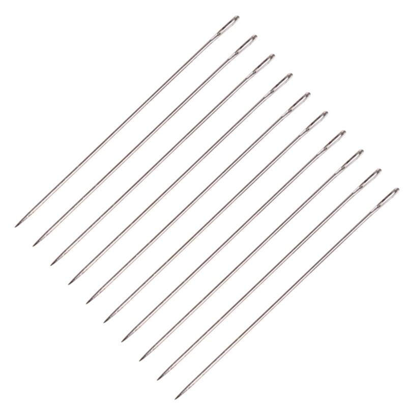 10x/set aguja para abalorios hilo para abalorios largo y recto aguja Pin para abalorios