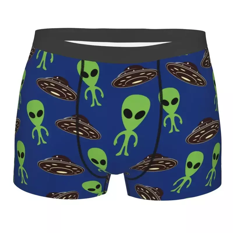 Printed Boxer Alien And UFO Shorts Panties Briefs Men Underwear Breathable Underpants for Male