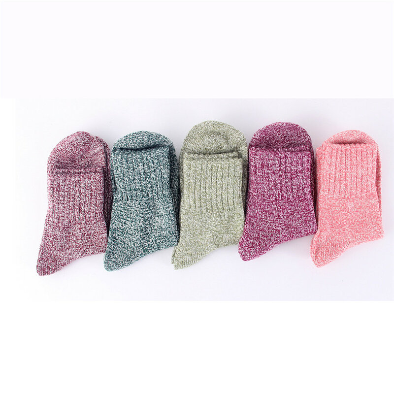 Calcetines de lana merina para hombre, medias súper gruesas y cálidas de alta calidad, estilo Harajuku Retro, informal, anticongelante, 5 pares
