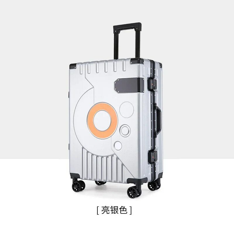 Koper bagasi berbingkai, koper troli teknologi roda Universal untuk kabin