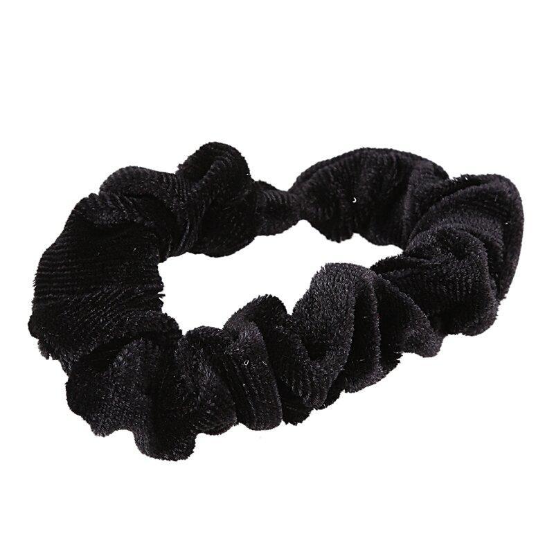 10 pacote preto veludo scrunchie cabelo elásticos cabelo bobbles faixas de cabelo