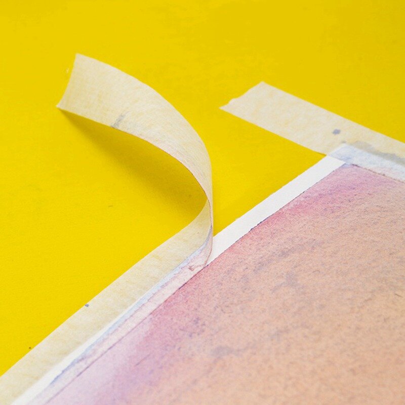 Желтая Акварельная лента для маскировки 20 ярдов клейкая бумага для рисования художественные инструменты для гуаши Рисование товары для ру...
