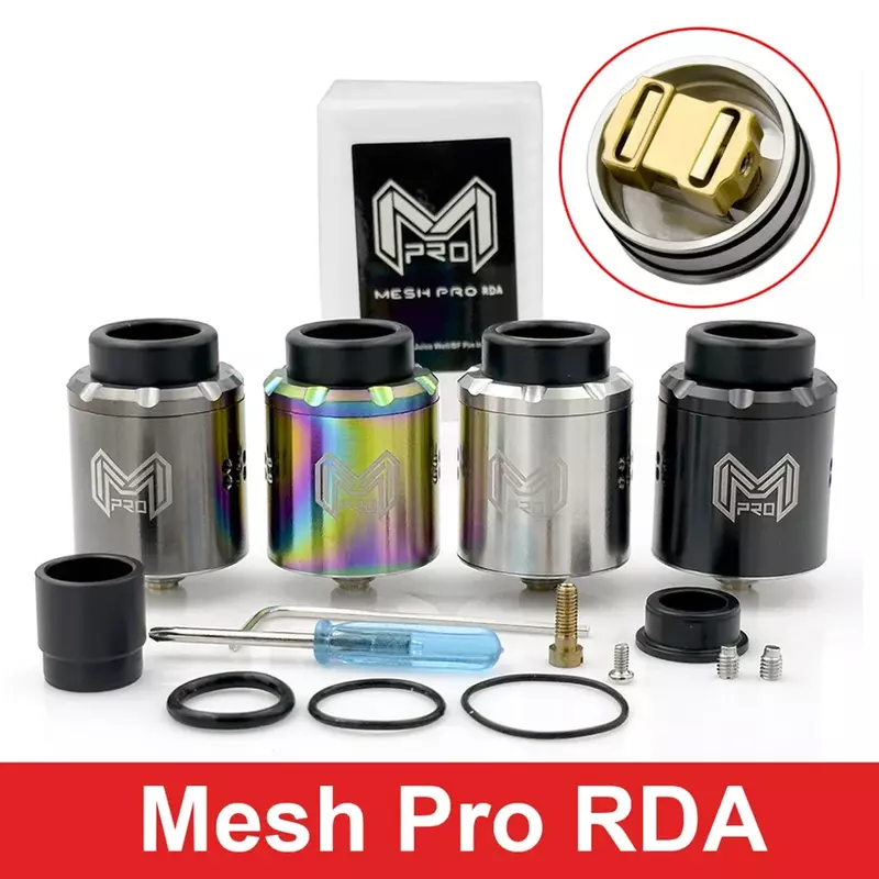 Vmiss Mesh Pro RDA Tank 25mm Adjustable 316SS Mesh Coil Single/Dual Coil with Squonk BF Pin Vaporizer Rebuilding Atomizer