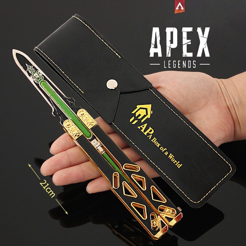 Hot Apex Legends oktane scheda Alloy mini nóż motylkowy trener Katana miecz taktyczna wojskowa replika zabawki dla dzieci chłopiec prezent