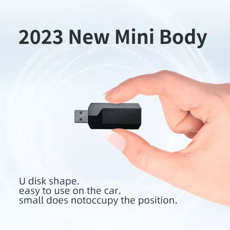 Com fio para adaptador CarPlay sem fio, Estéreo OEM para carro com USB Plug and Play, Conexão automática do telefone inteligente Link