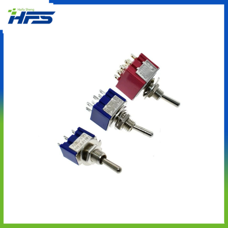ON-OFF 3 6 9 Pin 3 6 9 posisi Mini Latching Toggle Switch 6A 3A MTS-103 MTS-203 MTS-303