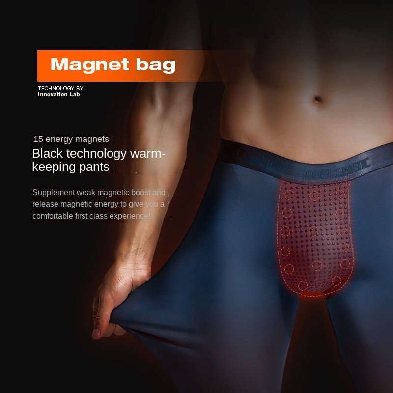 Boxers de saúde brethable quente leggings erótico lingerie aquecida isolado meia-calça homem inverno térmico longo john underwear magneti
