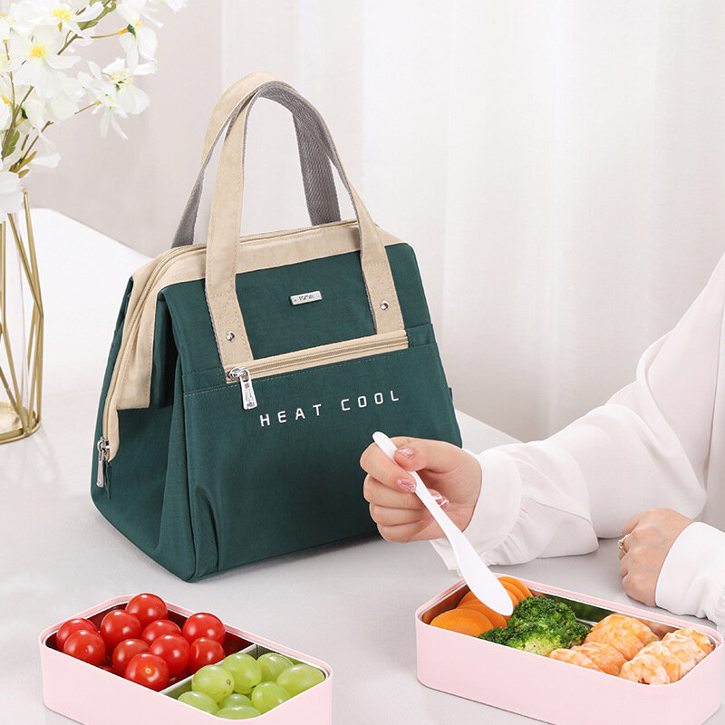 Waterproof Portable Lunch Box Insulated Student Concise Fresh Cooler Bento Lunch Travel Work Back Retain Picnic Freshness Bag