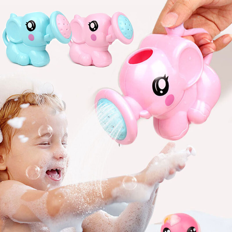 Bambini elefante annaffiatoio giocattoli da bagno bambini Cute Baby Cartoon Plastic Bath Shower Tool giocattoli per l'acqua per i bambini muslimtisc.
