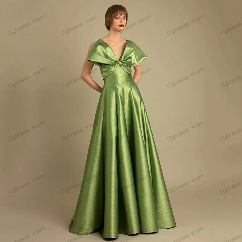 Einfache Abendkleider a-line klassische Abschluss ballkleid Schleife dekorieren Roben für formelle Party ärmellose elegante 2024 vestidos de gala