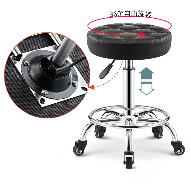 Hairdressing Chairs Furniture Beauty Makeup Salon Barber Styling Shaving  Chair Swivel Lifting Pulley Round Stool Customized