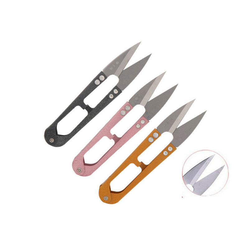 5 szt. Domowe małe nożyczki w kształcie litery U Mini nożyczki biurowe haft krzyżykowy nożyczki krawieckie