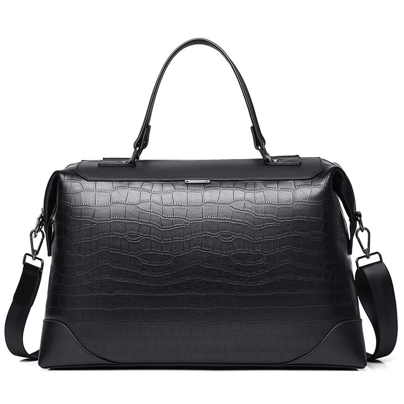 Деловая мужская дорожная сумка, кожаная вместительная сумка на плечо, модный вещевой мешок, повседневный чемодан для мужчин