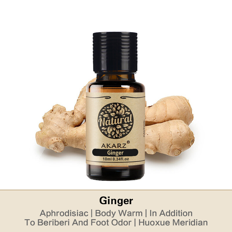 Ginger Oil AKARZ Oiliness Cosmetics Candle Soap Scents Making DIY Odorant Raw Material Ginger Fragrance Flavor Oil